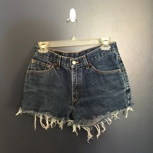 Levi Cut-Off Jean Shorts